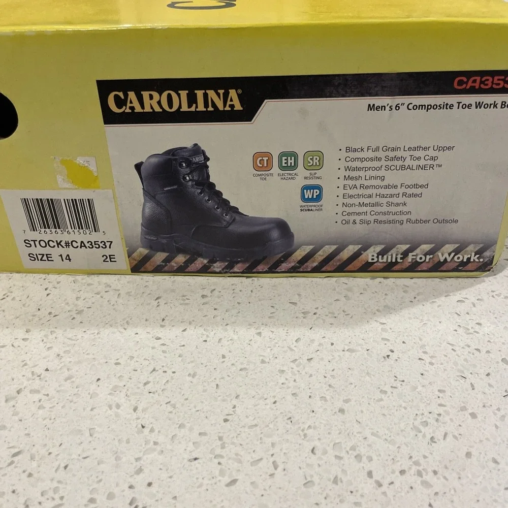 Carolina Men's 6‎ Inch Waterproof  CT Circuit Black Size 14EE New In Box